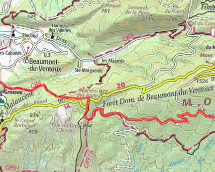 P1260023 Du Mont Serein à Malaucène via le sommet du Mt Ventoux (24 km / +700 / -1700)